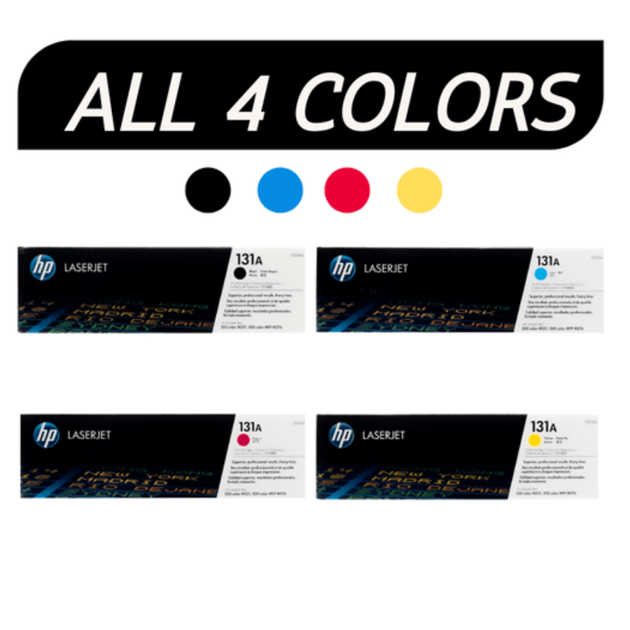 HP COLOR LASER PRINTER TONER(B,C,M,Y)131A