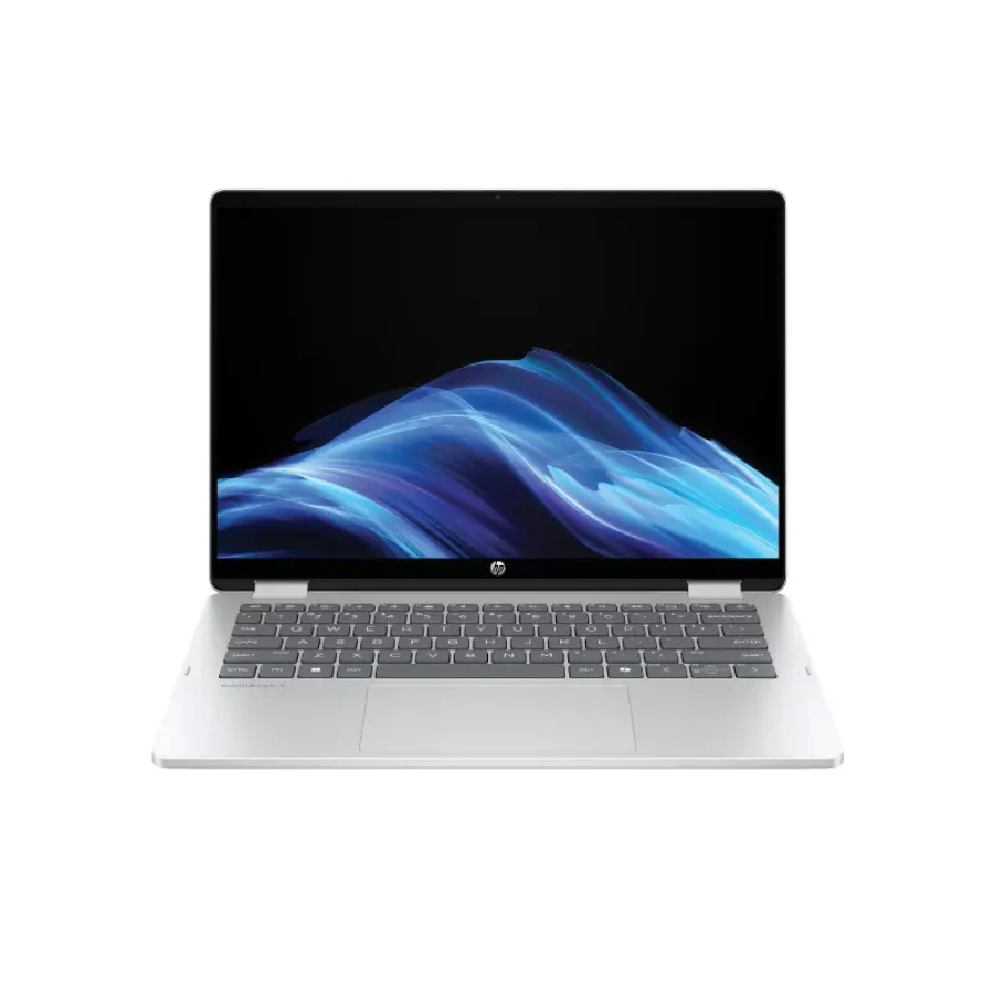 HP OmniBook 5 Flip 14-fp0013dx, Intel Core 5-120U, 8GB DDR5 5200MHz, 512GB SSD, INTEL GRAPHICS, TOUCH SCREEN, MULTI TOUCH, 14 INCH, BACKLIT KEY, WIN 11, GLACIER SILVER LAPTOP